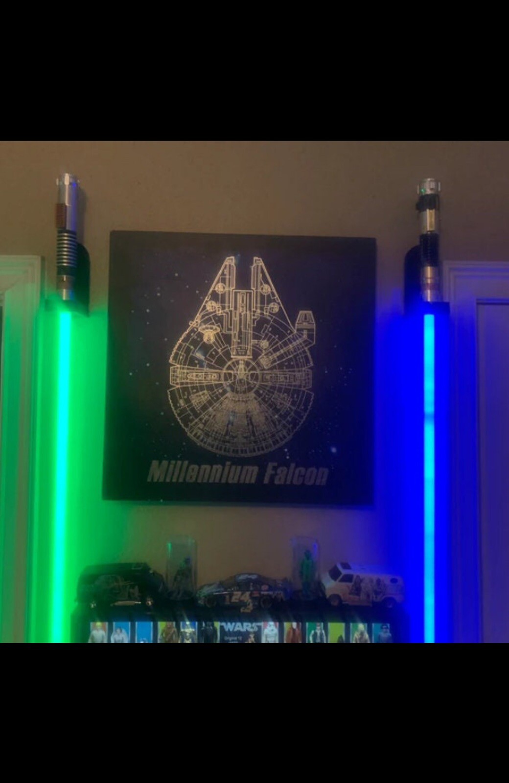 Premium Sith Themed Light Saber Wall Mount