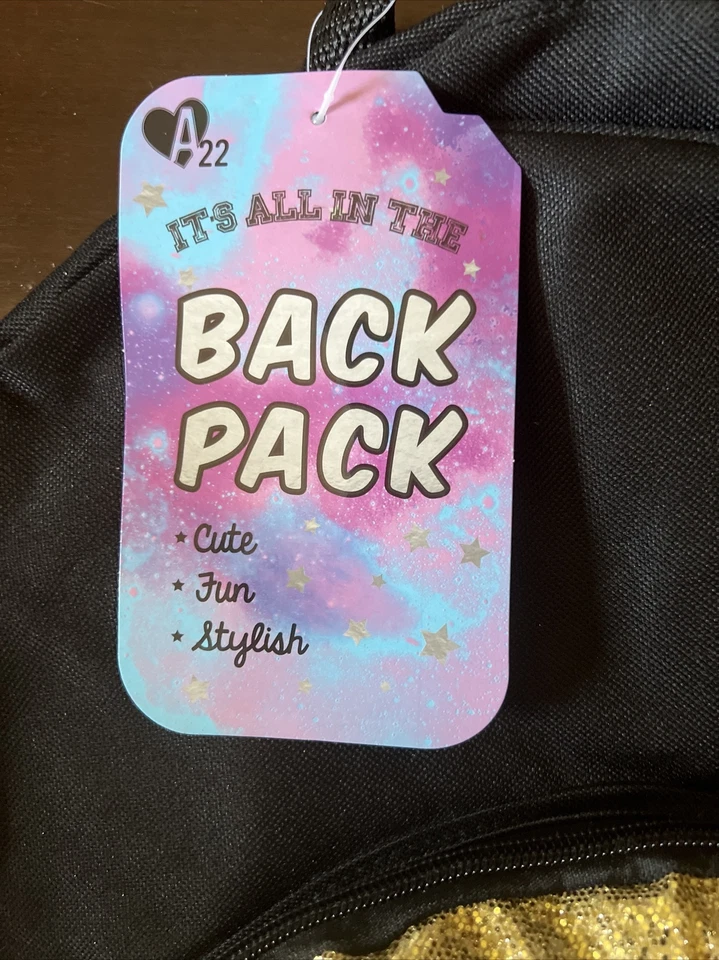 闪亮表情符号粉色星星背包 nwt — 第 2/4 张图片