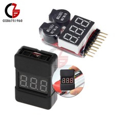 1-8S BX100 2 In1 Lipo Li-ion Battery Low Voltage Tester Dual Speak Buzzer Alarm