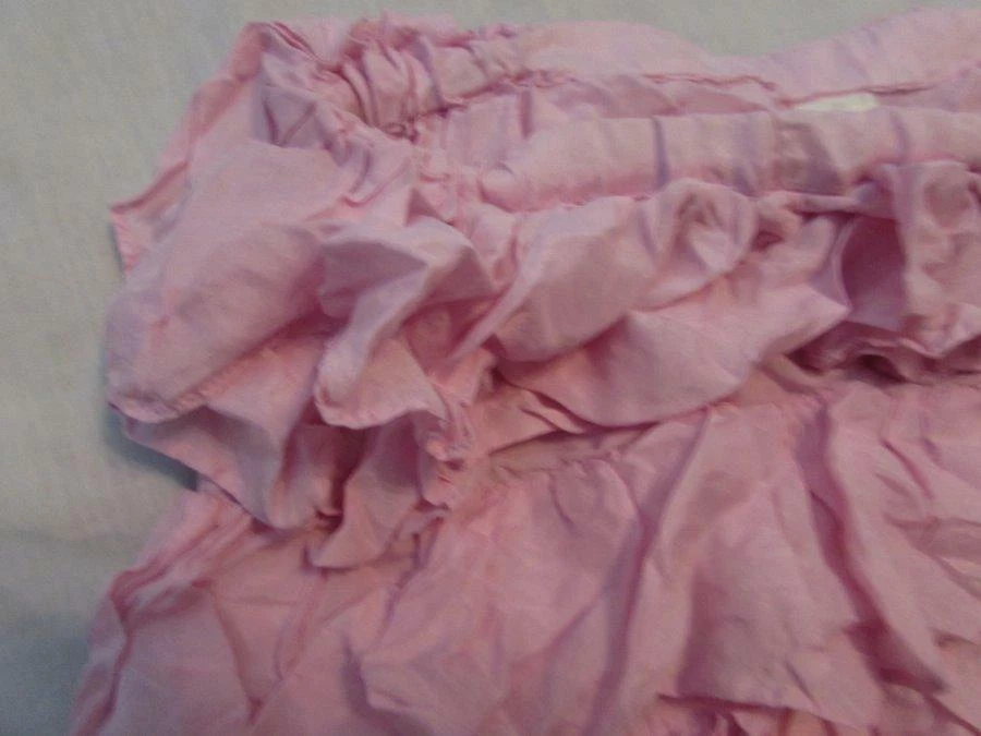 CREWCUTS girls 12 petal pink tiered silk short skirt NEW no tags - Image 2 of 3