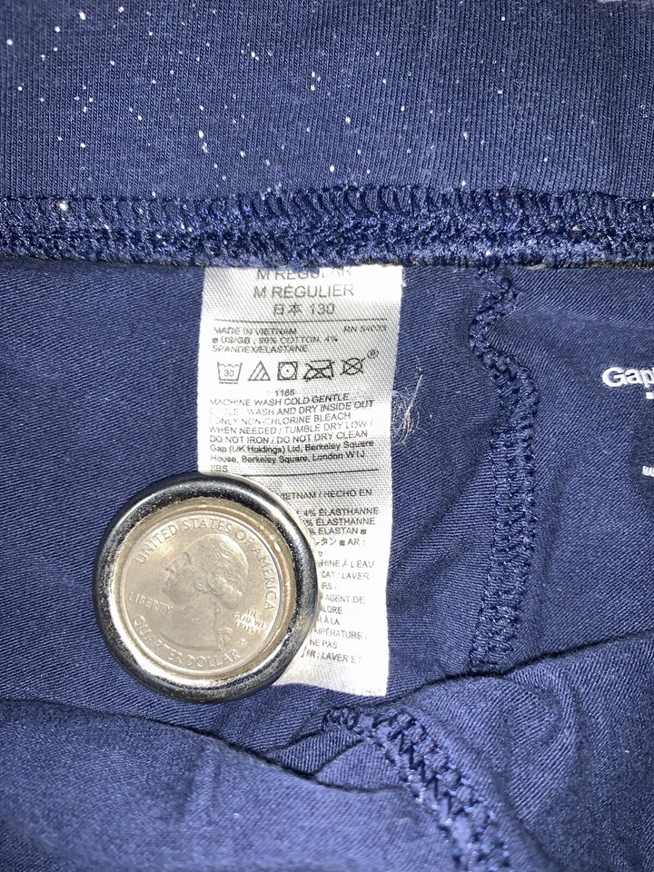 Preowned- Gap Kids Glitter Shine Stretch Jeggings Girls (Size M) - Image 4 of 4