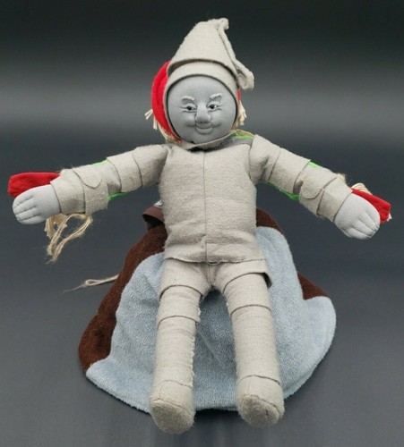 Vintage Topsy Turvy Flip Cloth Doll Wizard of Oz Dorothy Tin Man Scarecrow Vtg - Picture 8 of 19
