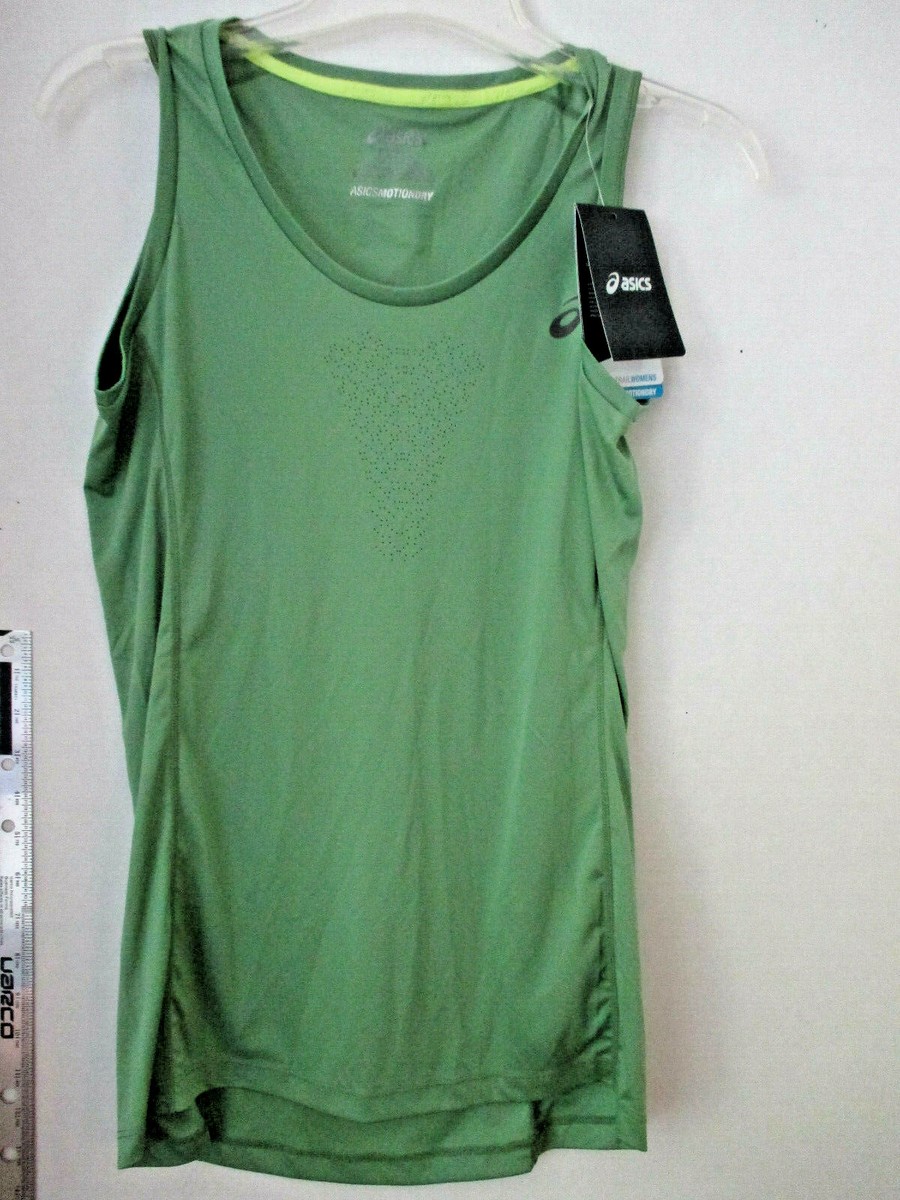 ASICS~Green Sleeveless REFLECTIVE MOTIONDRY ATHLETIC SHIRT TOP~Womens  Medium~NWT