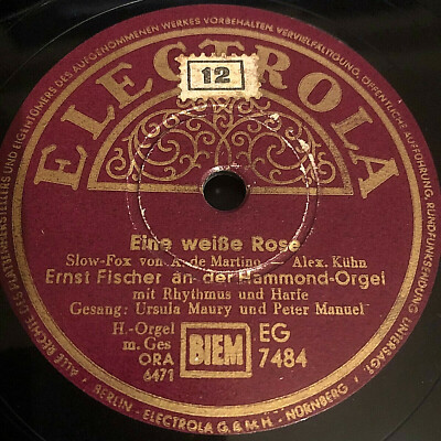 Ursula Maury u. Peter Manuel ~ Eine Weiße Rose ~ Heimatglocken ~ 78 RPM