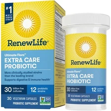 Renew Life Extra Care Probiotic Capsules, 30 Billion, 30 Ct..