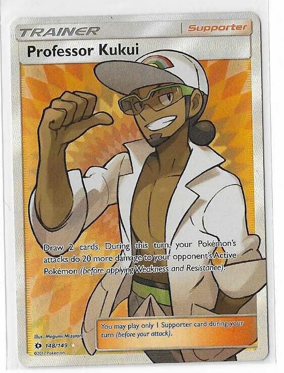 Professor Kukui - 148/149 - Pokemon Sun & Moon Full Art Ultra Rare Card NM