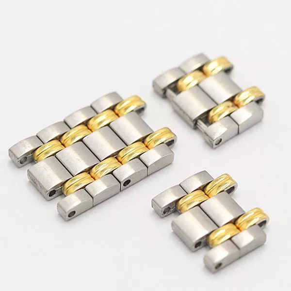 Bracelet montre femme Gucci authentique 8 maillons 9000L pièces argent/or 12 mm