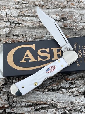 CASE XX *e 2024 ROUGH WHITE SYNTHETIC FLAG SHIELD MINI COPPERLOCK