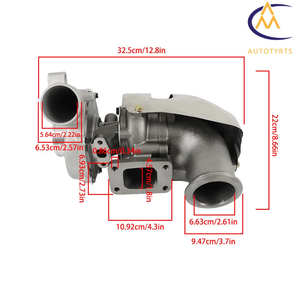 Turbocharger For 1994-1999 Chevrolet K2500 K3500 GMC C1500 C3500 K1500 K3500 GM8 - Image 4 of 4