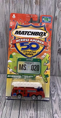 Matchbox Across America 50th Birthday Series Extended Ladder Fire Truck Diecast - Picture 1 of 5