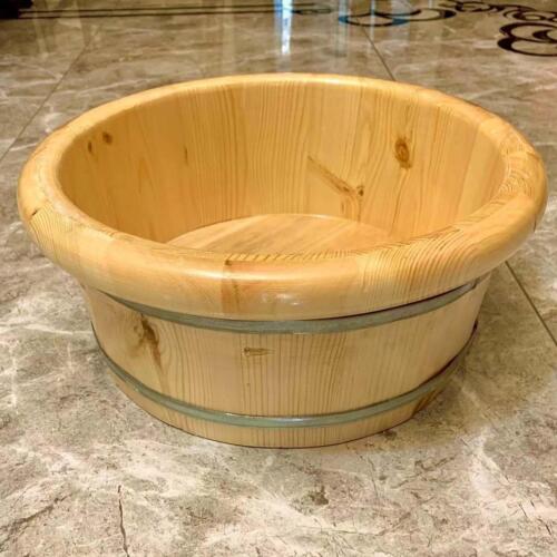 Wood Foot Bath SPA Laundry Tub Foot Washing Barrel for Travel Sauna Home Use - Picture 1 of 12