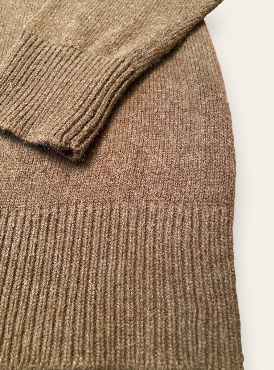 Irelandseye Wool Sweater Men’s XL Brown Quarter Zip Pullover Long Sleeve View 4
