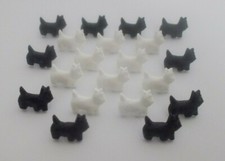 6 x Scottie Dog Buttons Novelty Shank Buttons Approx 17mm Black or White