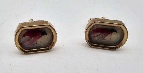 Swank Fly Fishing Cufflinks And Tie Clip Combo Gentlemen Sets Dressy Preppy... - Picture 5 of 6