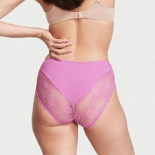 Victoria's Secret Stretch Cotton High-Leg Brief Panty Orchid Pink Small NEW