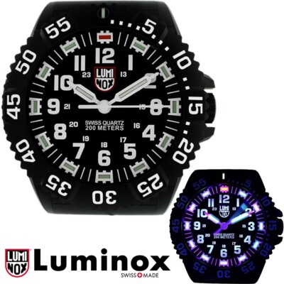 MINT RARE Luminox BIG40 400mm LED WALL CLOCK Black Dial White Figures XL.BIG.40