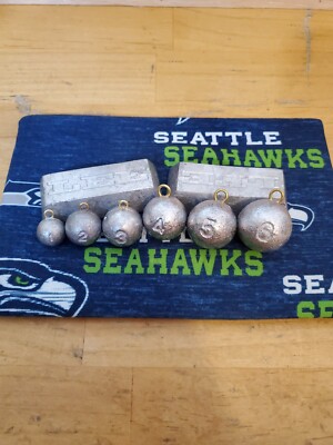 3 Plombs De Pêche Type Cannon Ball 10 Oz - Œil Inox - Faits Main - USA
