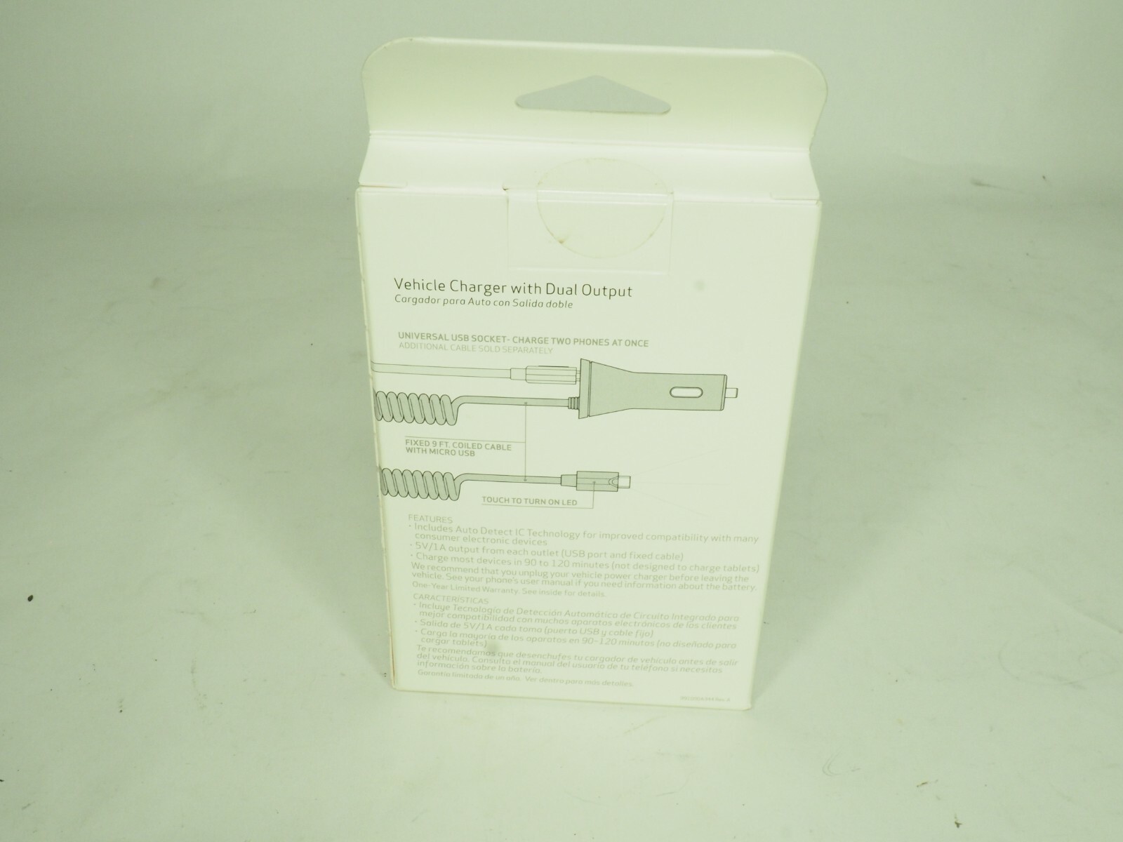 Verizon Vehicle Car Charger With Dual Output Micro USB w/LED Light New in Box