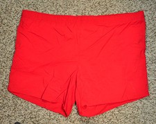Vintage St Johns Bay Red Short Swimming Trunks - Nylon - L 36-38 - 15" Length