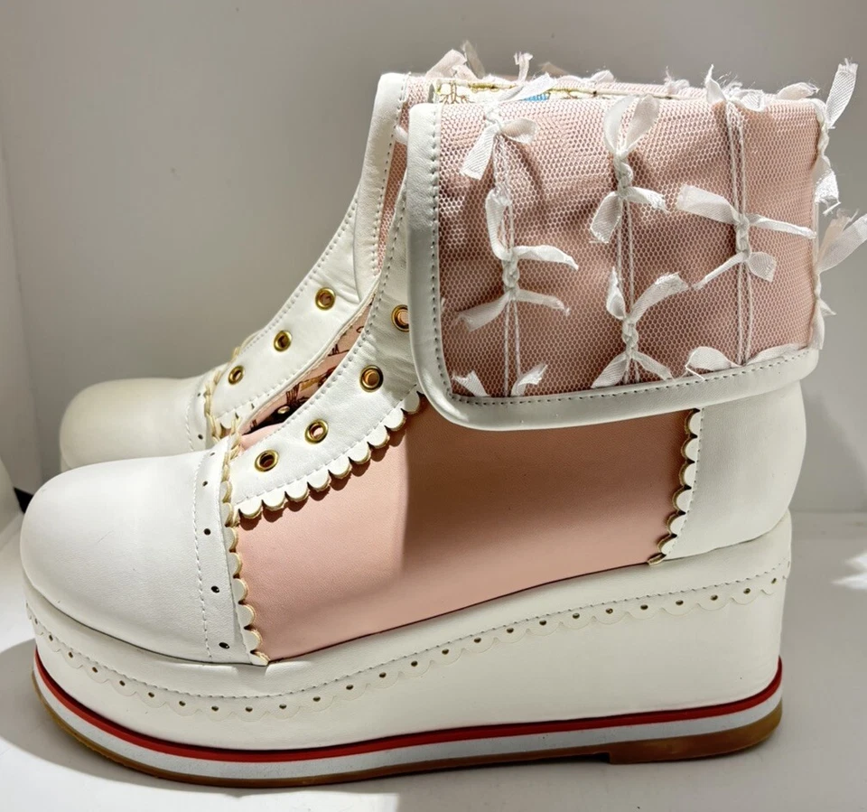 zapatos plataforma lolita rosa cosplay Foto 2 de 4