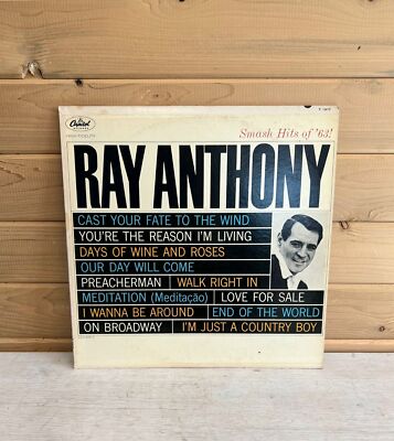 Ray Anthony Smash Hits of 1963 Jazz Vinyl Capitol Record LP 33 RPM 12''