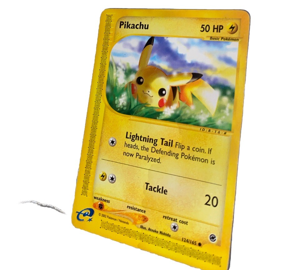Pokemon Card - Expedition 124/165 - PIKACHU (common) - NM/Mint
