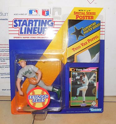 #ad 1992 Kenner SLU Starting Lineup Todd Van Poppel Figure Oakland A#x27;s Athletics $29.95