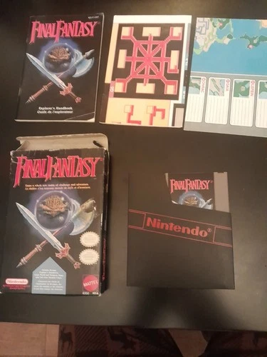 Final Fantasy (Nintendo NES, 1990) Authentic, Complete In Box W All Maps/Charts