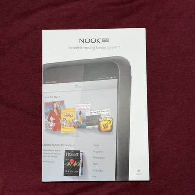 Barnes & Noble 8GB 7  Nook HD Wi-Fi Tablet eBook reader BNTV400 NO AC ADAPTER 