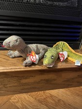 Beanie Babies Scaly Lizard And Morrie Eel