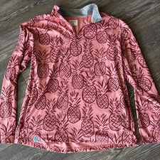 Mens XL Chubbies 1/2 Zip Pullover performance Pineapple hawaiian golf