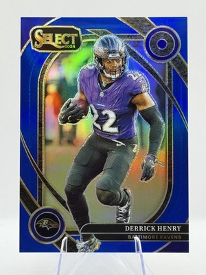 2024 Panini Select Derrick Henry Blue Prizm #/99 #249 Baltimore Ravens SN