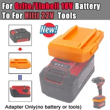 Adapter Fits For Ozito/Einhell 18V Li-Ion Battery To Fits Hilti 22V Power Tools