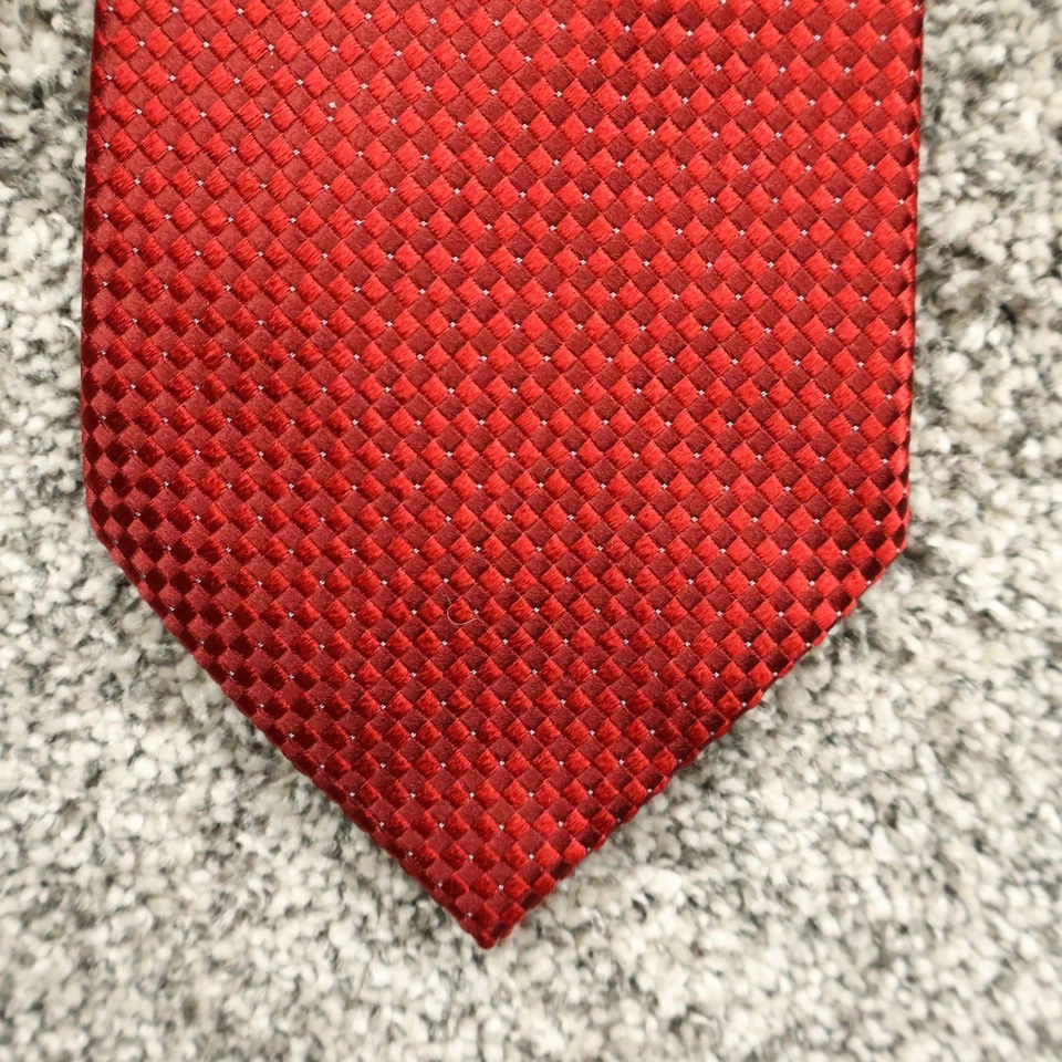 Corbata Donald J Trump Para Hombre Roja Extra Larga Texturizada Mezcla Seda Colección Signature Foto 2 de 4