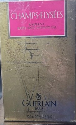 Vintage Champs-Elysees Guerlain Perfume Radiant Bath And Shower Gel 6.8 oz Boxed