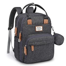 RUVALINO Diaper Bag Backpack Multifunction Classic dark Gray Polyester