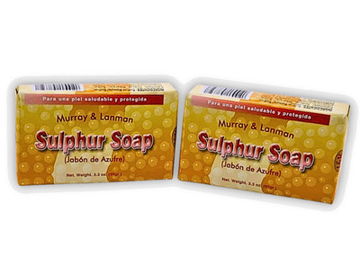 Murray & Lanman Sulphur Soap   Pack of 2 Bars (3.3 oz Each)