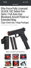 Elite Force GLOCK 18C Select Fire Gas Blowback Airsoft Pistol Extended Mag
