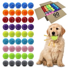 Dog Tennis Balls 90 Pack 2.5 inch Floatable Squeaky Tennis Balls for Fetch