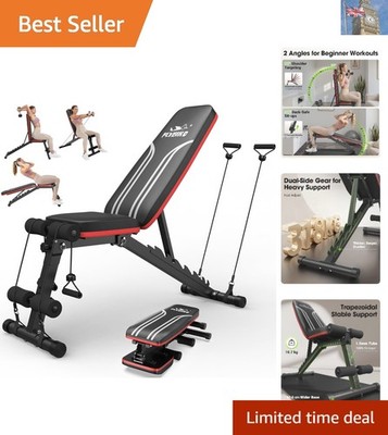 Robuste faltbare Hantelbank - 90° Winkel, 318kg Tragkraft für vielseitige Workouts