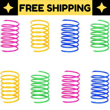Cat Spring Toy 60 Pack , Cat Kittens Toys Plastic Coil Spiral Springs for Swatt