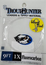 TroutHunter Fluorocarbon Tapered Leader 9ft Hand-Tied Loop Trout Fly Fishing