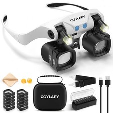 COYLAPY Magnifying Glasses for Close Work, Jewelers Glass White
