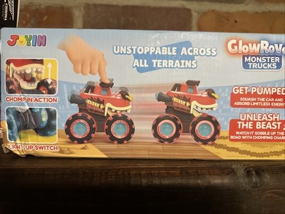 JOYIN 3 Pack Monster Truck Toy - Motion Activated Light Up Cars for Toddlers - M
