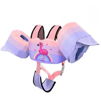 Chriffer Kids Swim Vest Jackets NEW Crotch Strap, Pink Flamingo 3-7 Y/33-55 Lbs