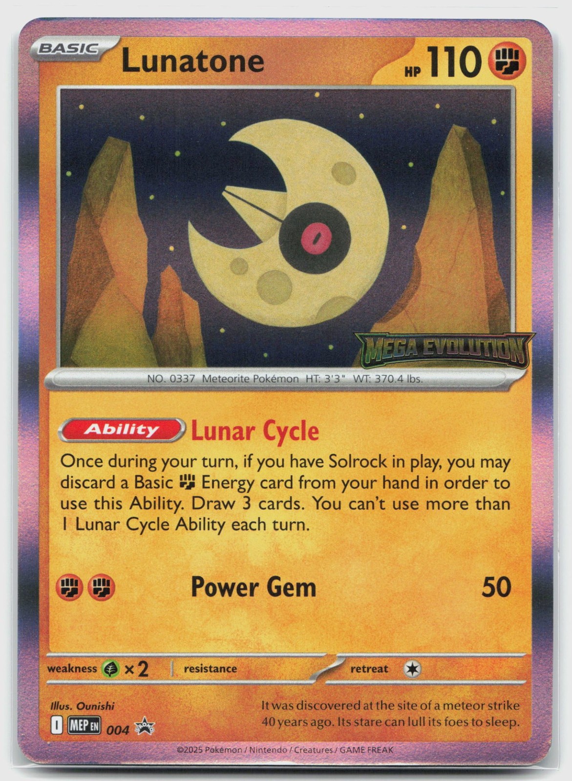 Lunatone 004 (NM) - ME: Mega Evolution Promo - Promo - Pokemon TCG