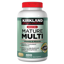 Kirkland Signature Mature Multi 400 Tablets Adult 50 Multi Vitamin  Mineral 