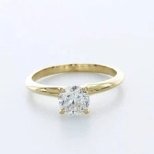 Solitaire Engagement Ring Classic 14K Gold 1.24 CT Round Lab-Grown Diamond E SI1