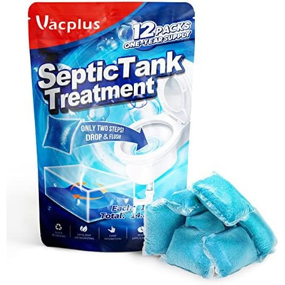 #ad Septic Tank Treatment 12 Pcs for 1 Year Supply Dissolvable Packs Easy Operation $12.69