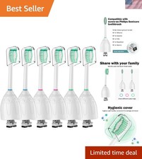 6 Count Sonicare Electric Toothbrush Heads - Medium Soft Dupont for Gentle Care